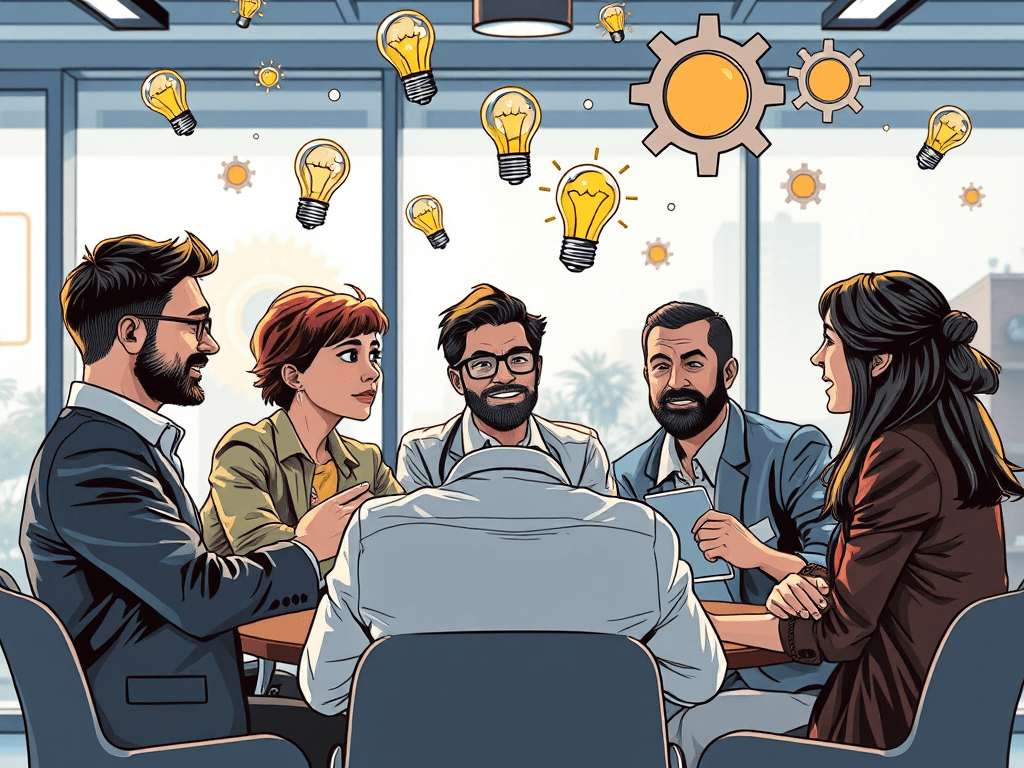 Open Innovation ecosystem — internal teams collaborating with external partners, universities and startups